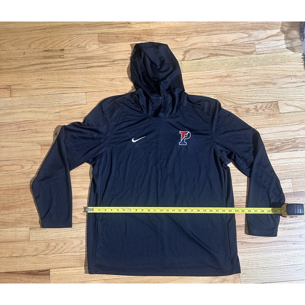 Vintage/Y2K Nike Penn Quakers Navy Blue Long Sleeve Hooded Training Tee Size XL - Picture 1 of 6
